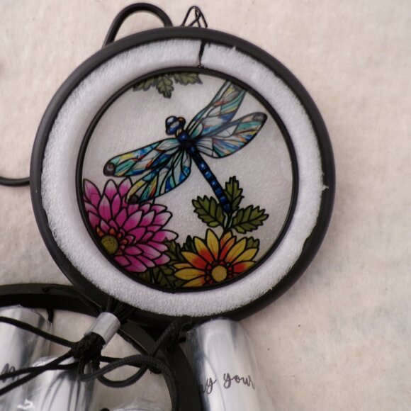 40" Wind Chime Stained Glass Dragonfly Ornament Home Decor Unique Gift New - Picture 5 of 6